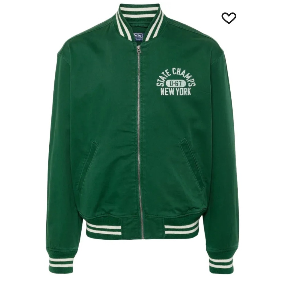 🛍️Polo Ralph Lauren NEW Varsity cotton bomber jacket State champs NY Small - Picture 1 of 7